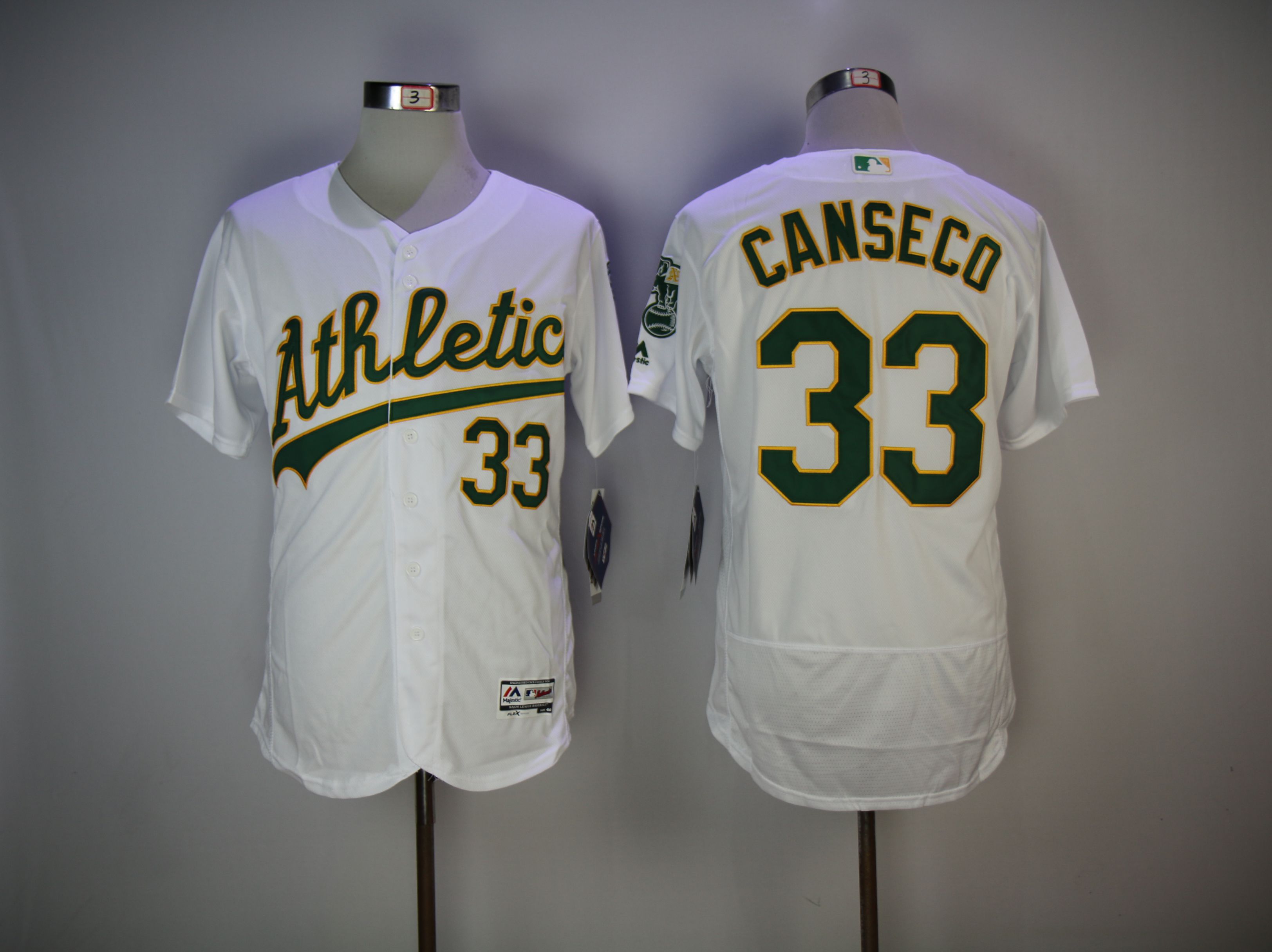 Men Oakland Athletics #33 Canseco White Elite MLB Jerseys->milwaukee brewers->MLB Jersey
